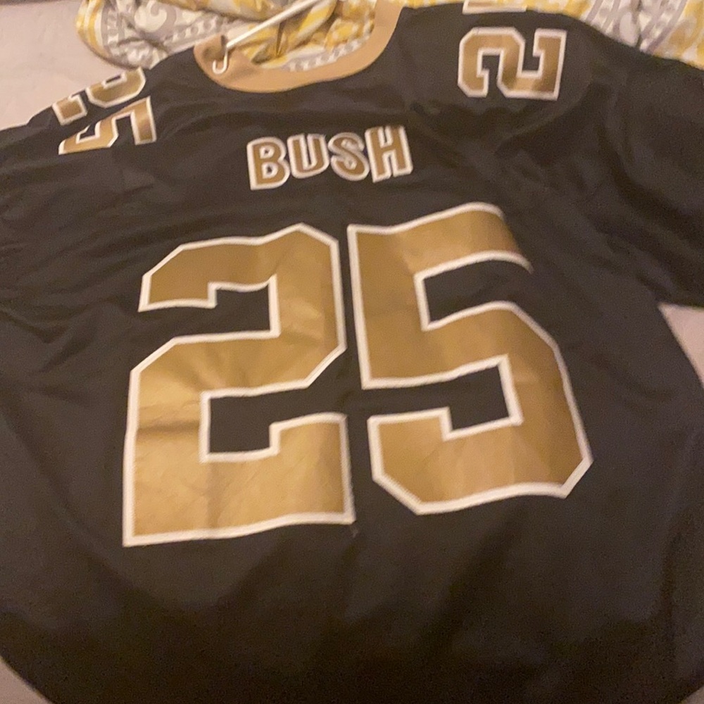 Authentic stitched saints reggie bush jersey 2xl